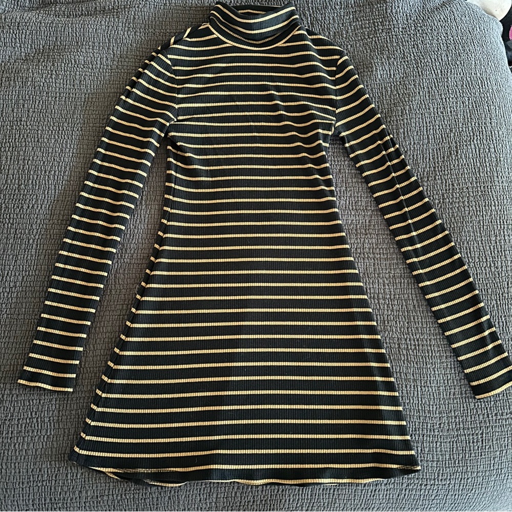 BDG Stripped Turtleneck Dress
